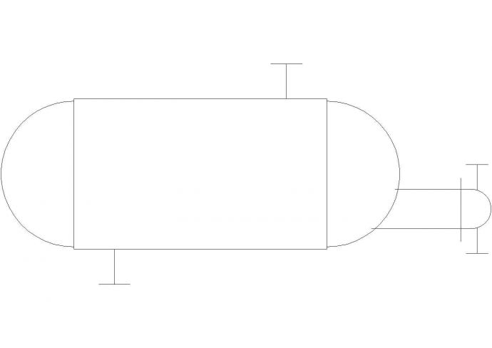 某工程卧式热交换器设计CAD参考图_图1