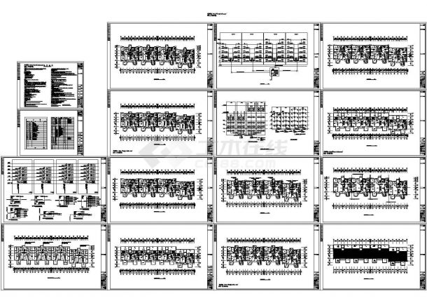 【扬州】4单元框剪结构住宅楼电施CAD图纸-图一