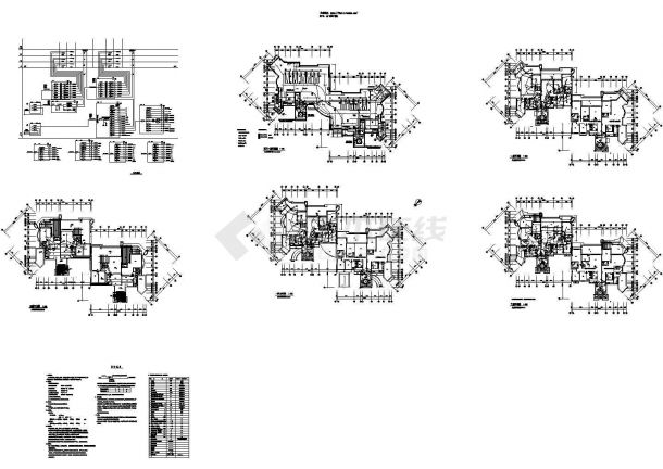 【南京】某12户框架高档住宅楼电系统图纸-图一