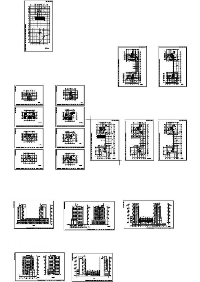 某高层住宅楼设计方案，19张图纸_图1