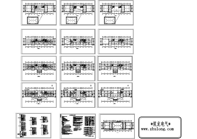 办公楼设计_某4057㎡厂区五层办公楼电气施工图纸，14张图纸_图1