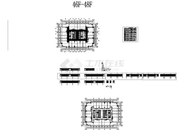 中山希尔顿46-52层走道全套非常实用设计cad图纸-图二