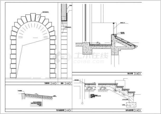 上海某欧式双层别墅建筑设计CAD施工图-图一