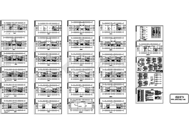 办公楼设计_六层办公楼电气施工CAD图纸-图一
