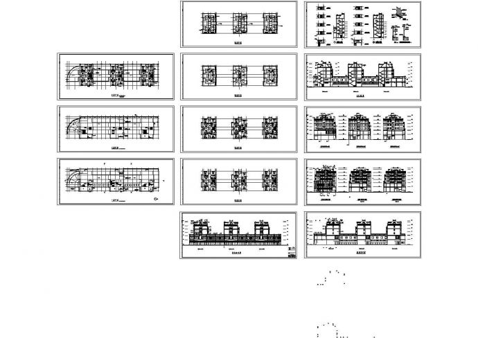 某三单元多层框架结构住宅楼建筑设计cad全套施工图（甲级院设计）_图1