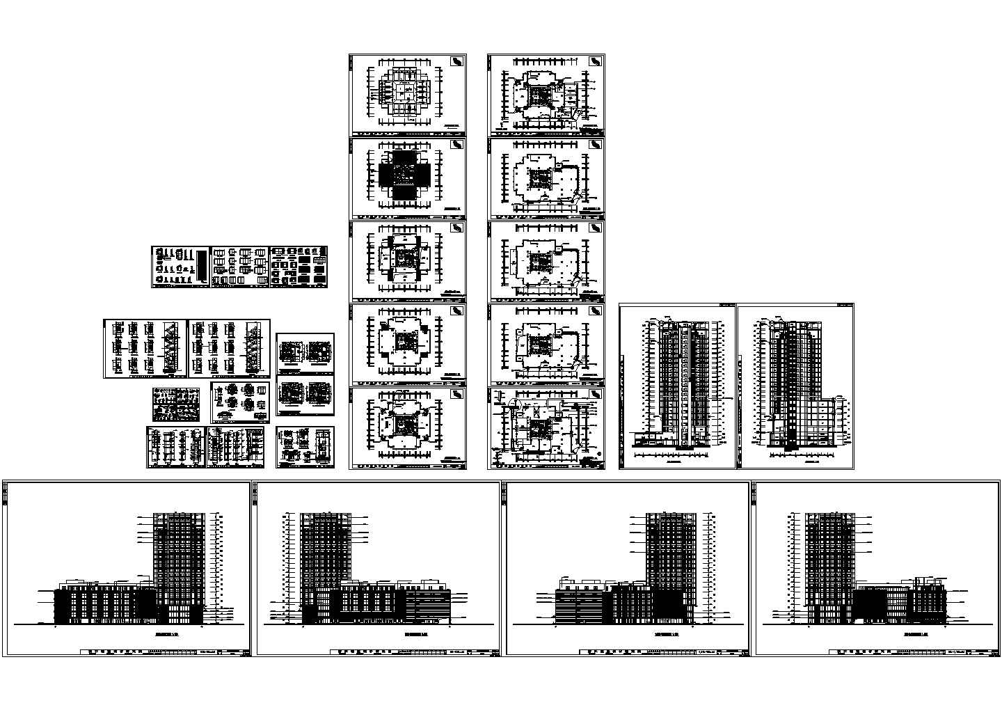 某建设公司长宝大厦（多层框架结构）设计cad全套建筑施工图（含设计说明）