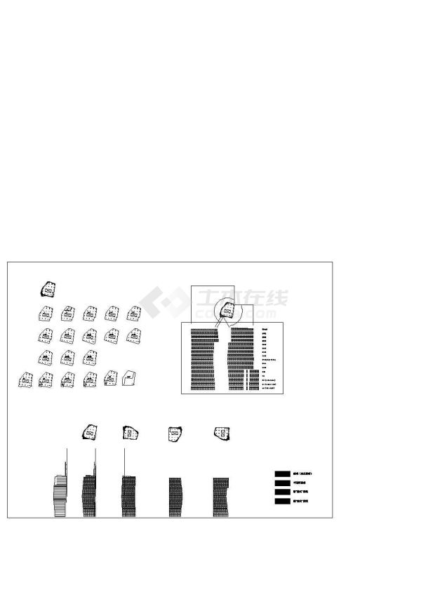 杭州广电中心（多层框架结构办公楼）设计cad全套建筑施工图（含效果图，含模型图）-图一