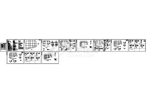 四层钢结构办公楼结构cad详细设计施工图-图二