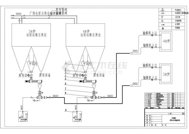 某电厂炉内脱硫系统CAD节点完整构造设计图-图一