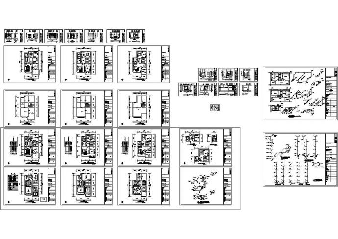 某3层别墅给排水电系统施工详细CAD图纸_图1
