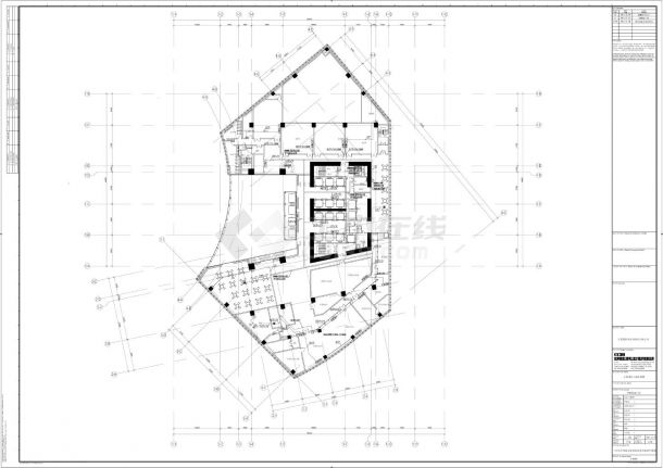 百度国际大厦东塔楼-裙楼一～五层综合布线及建筑设备监控系统平面CAD图-图二