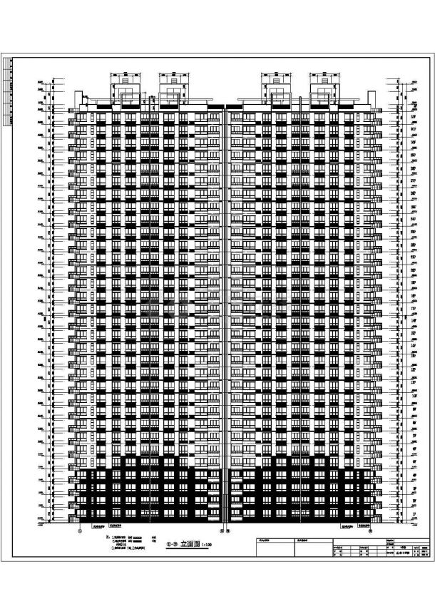 上海某高层住宿建筑设计施工图-图一