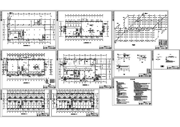 多层综合大楼散热器采暖系统设计施工图，10张图纸。-图一