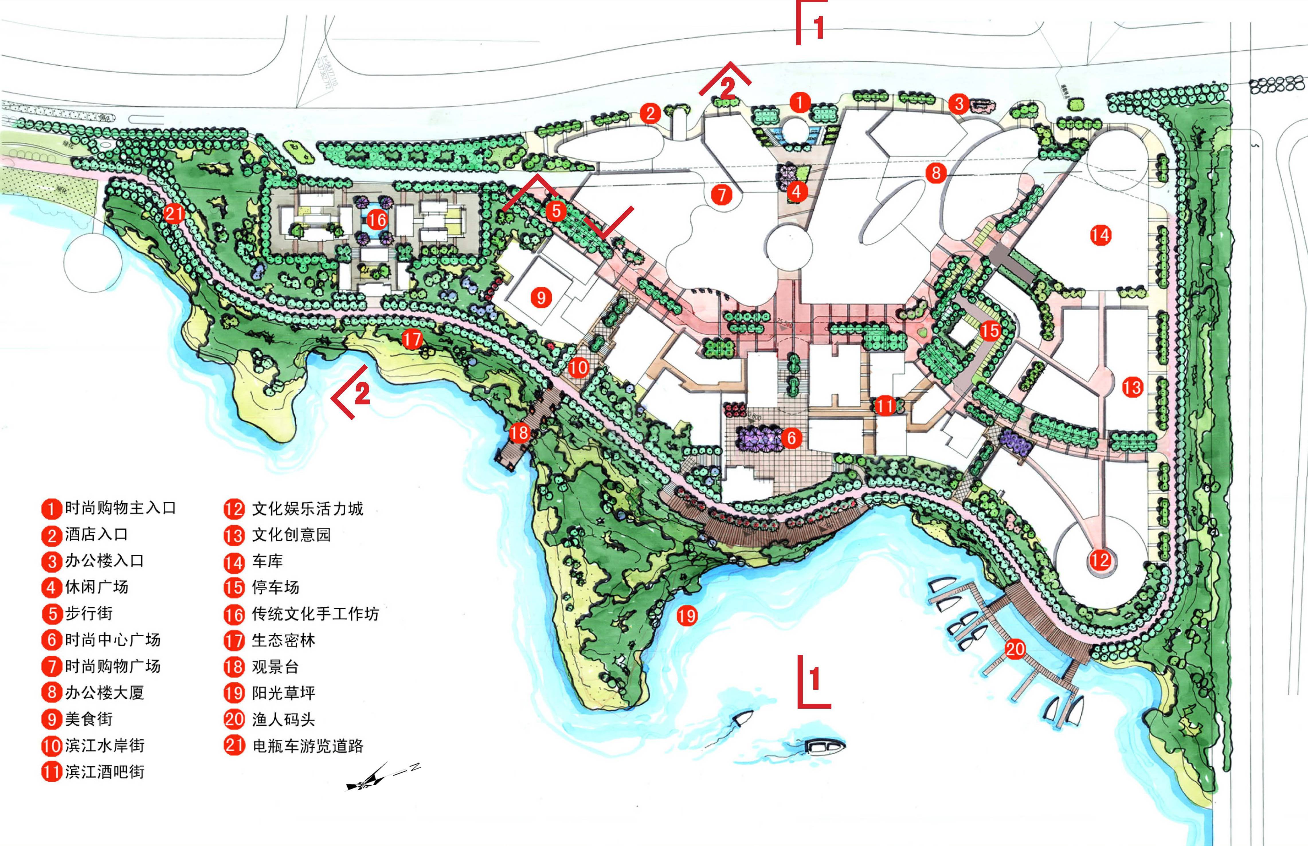 滨江休闲商业区景观规划设计方案