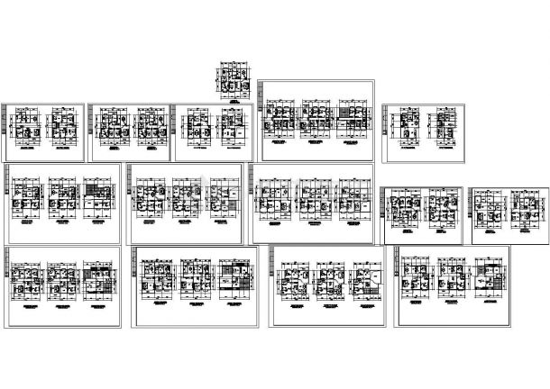 多种户型建筑CAD设计方案纸-图一