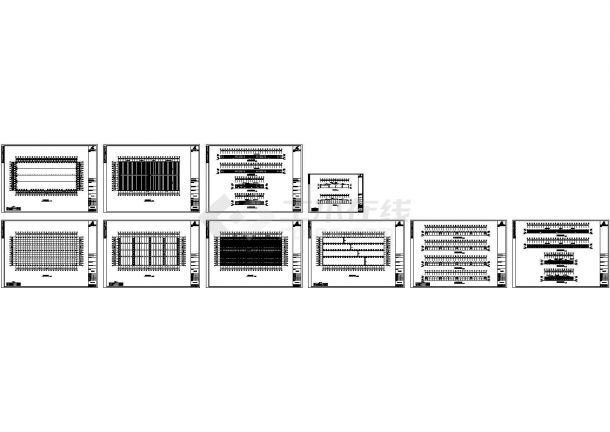 厂房设计_某公司187×87厂房工程结构设计CAD全套施工图（标注详细）-图一