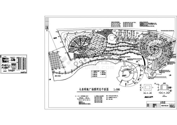 大型广场的电气设计CAD图纸-图一