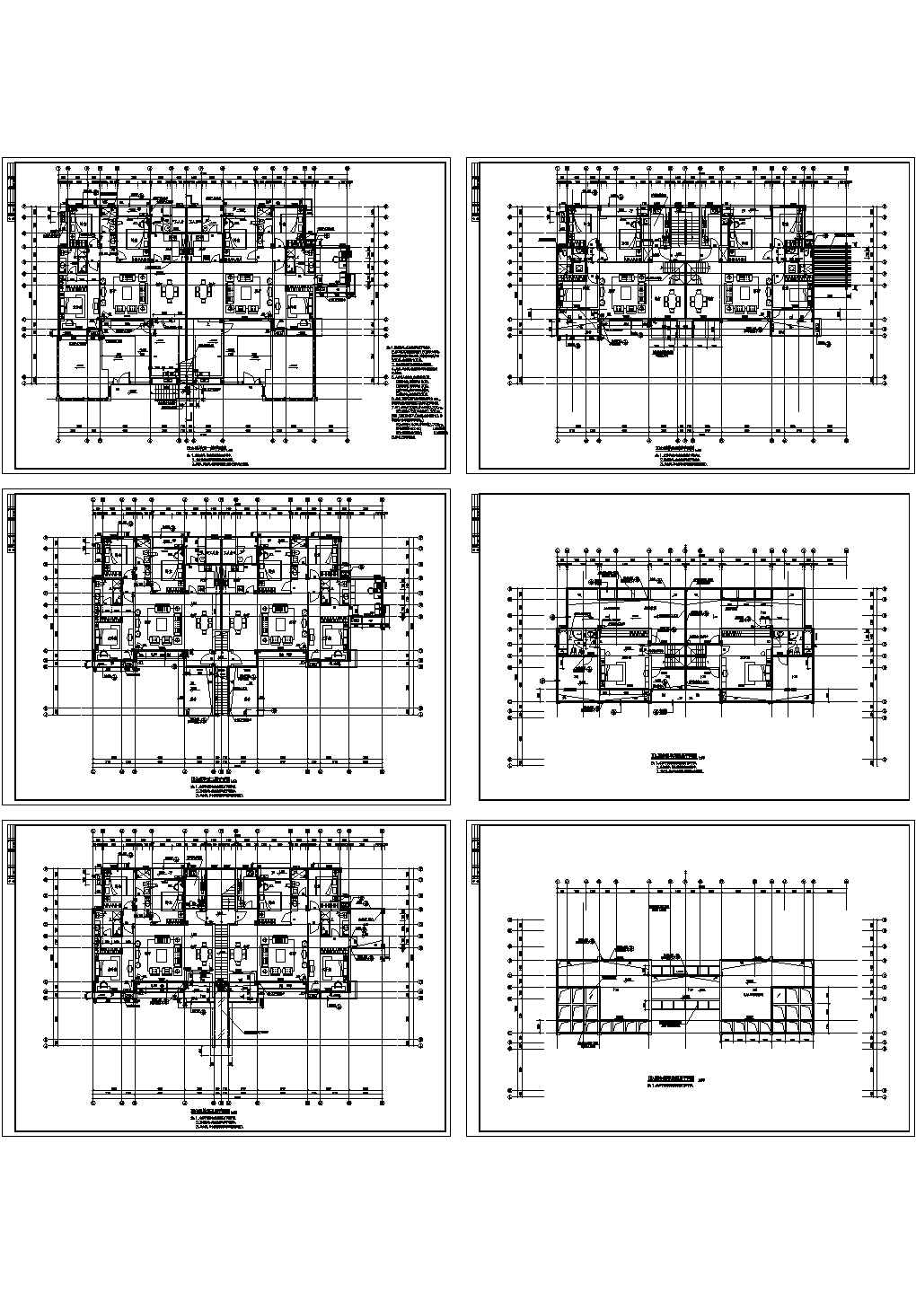 单体花园洋房全套建筑施工设计CAD图纸