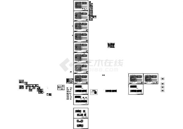 [浙江]某6层现代风格高等院校学生宿舍楼建筑施工图-图一