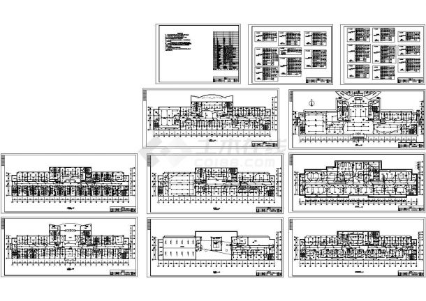 某-1+12层病房楼建筑照明布置平面图方案CAD图纸-图一