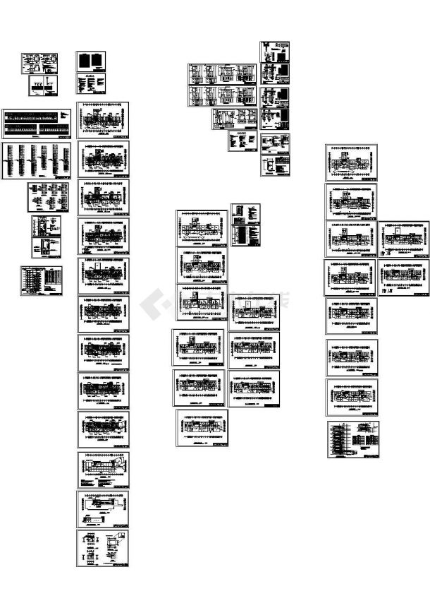某-1+13层住院楼电系统施工CAD全套详图-图一