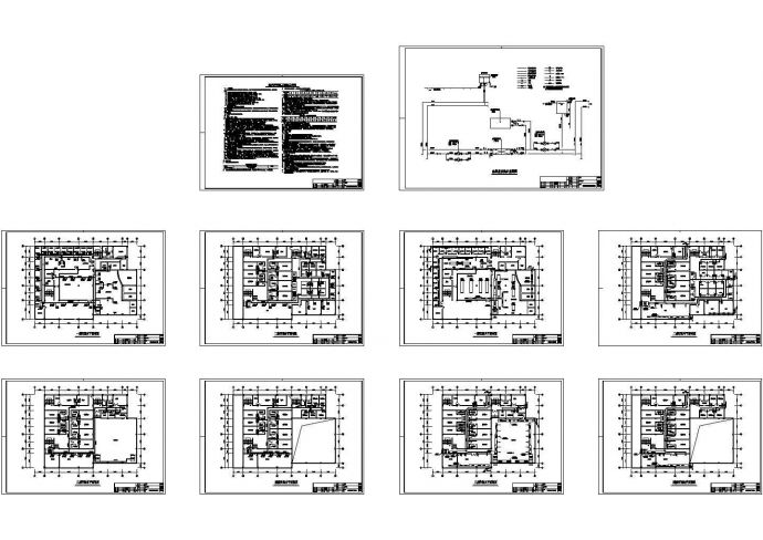 某休闲中心建筑楼整套中央空调系统设计cad全套平面施工图（含设计说明）_图1
