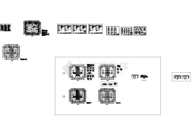 [上海]桩撑体系106米深基坑围护设计施工图（带栈桥）-图一