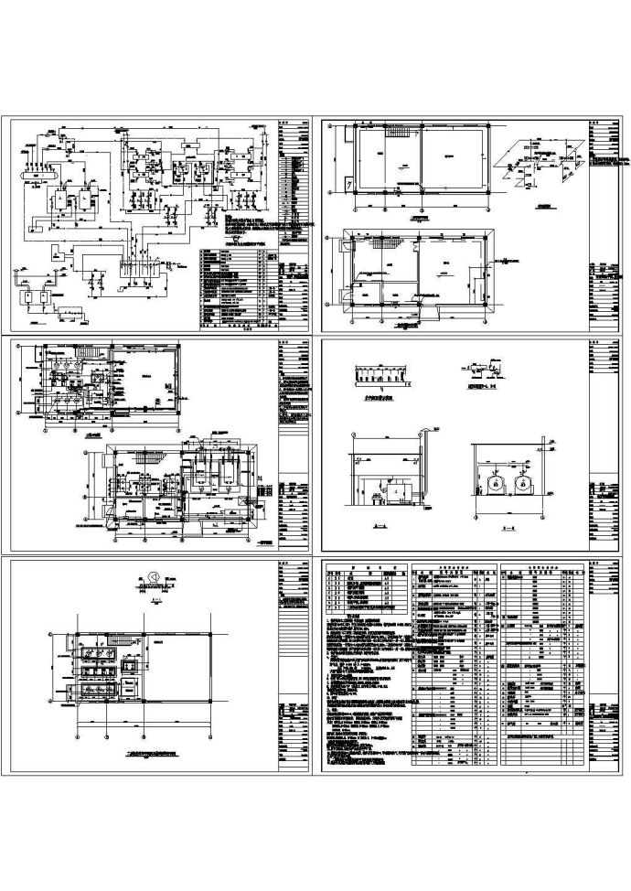 小区供热锅炉房暖通cad设计图纸_图1