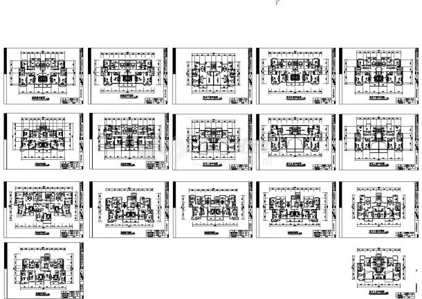 十余种住宅户型方案设计cad图-图一
