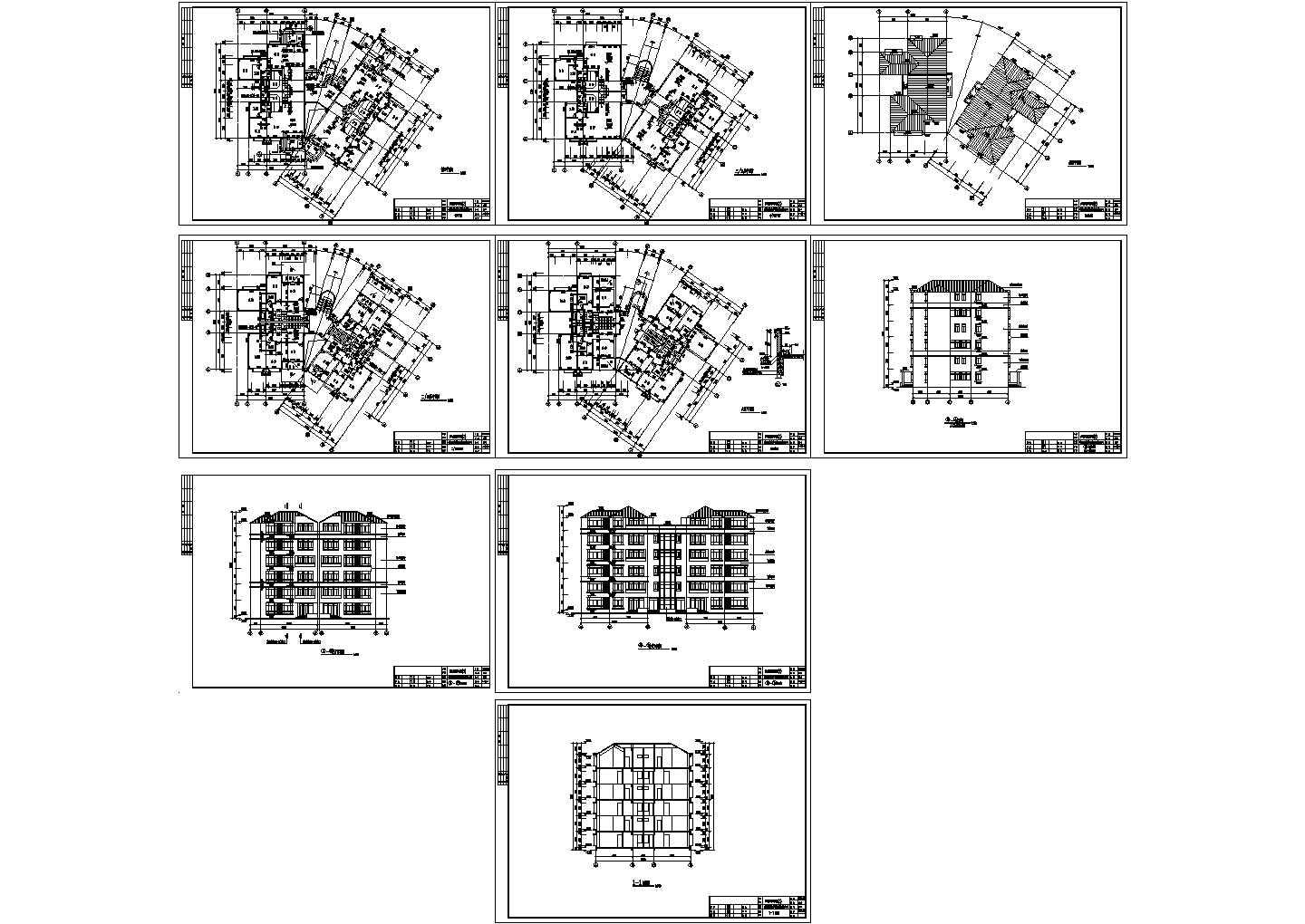 冠迪花园几套复式公寓建筑设计图