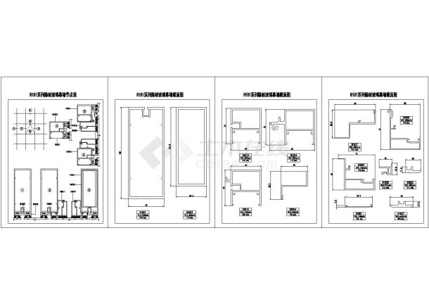 玻璃幕墙施工图-图二