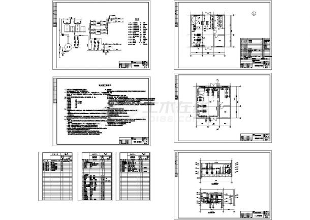 某换热站全套管道系统设计cad平面施工图纸（含设计施工说明）-图二