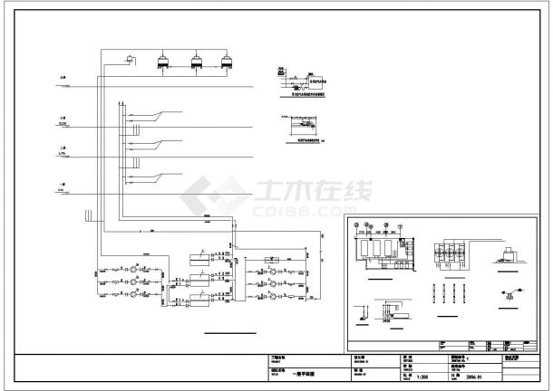 某大型商场中央空调系统设计cad全套施工图（含设计及施工说明）-图二