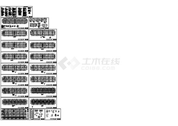 六层现浇框架结构住宅结构施工设计图纸-图二