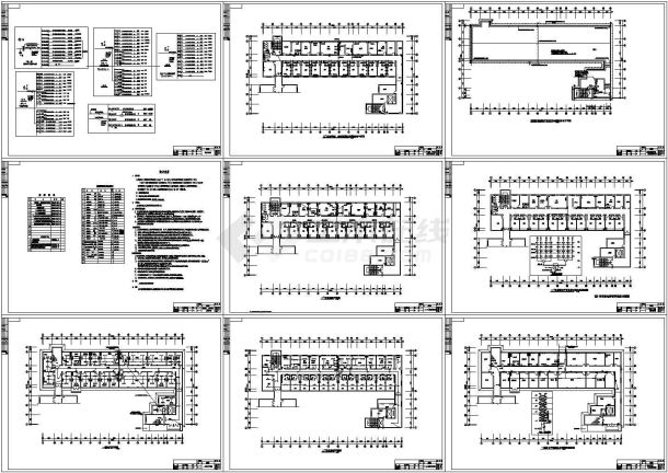 某5层J型病房楼电系统施工全套CAD方案图-图一