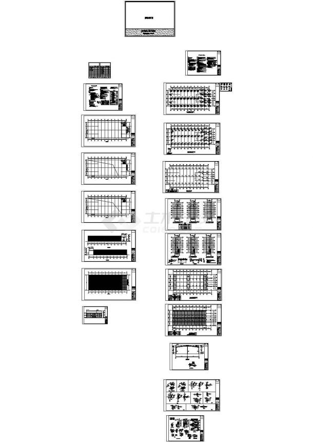 办公楼设计_[广州]8度区三层钢框架结构综合办公楼结构施工图(成套图)-图一