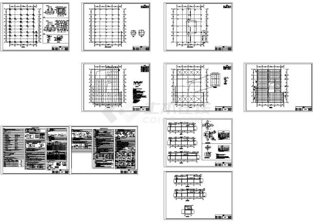 钢框架养老项目结构施工图-图一