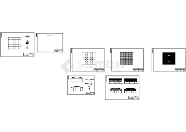 钢结构厂房结构cad设计详细施工图-图二