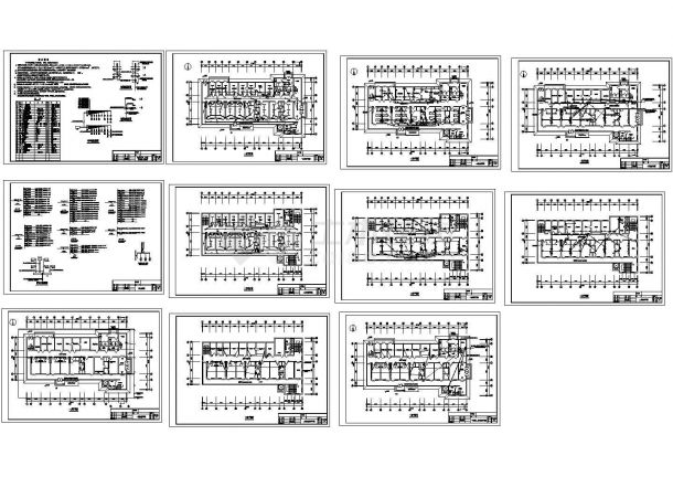 某2层某传染病医院配电施工全套CAD详图-图一