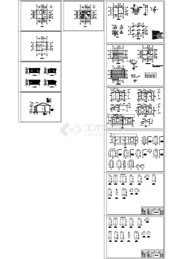 轻钢结构装配式房屋结构施工图CAD-图二