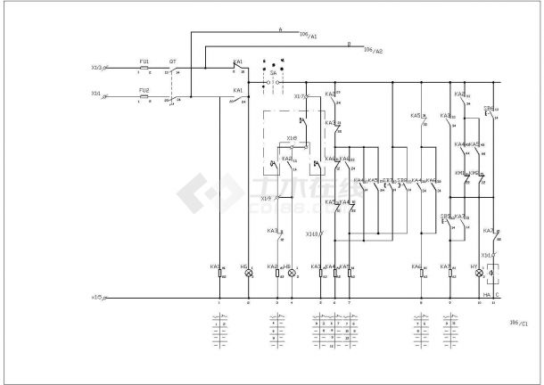 某型号水泵控制原理平面设计CAD图集-图二
