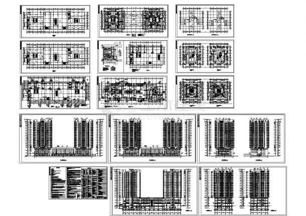 4.1万平米18层剪力墙结构商住楼建筑设计CAD施工图-图一