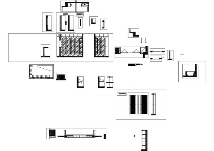 现代风格经典样板房四居室施工图含效果_图1