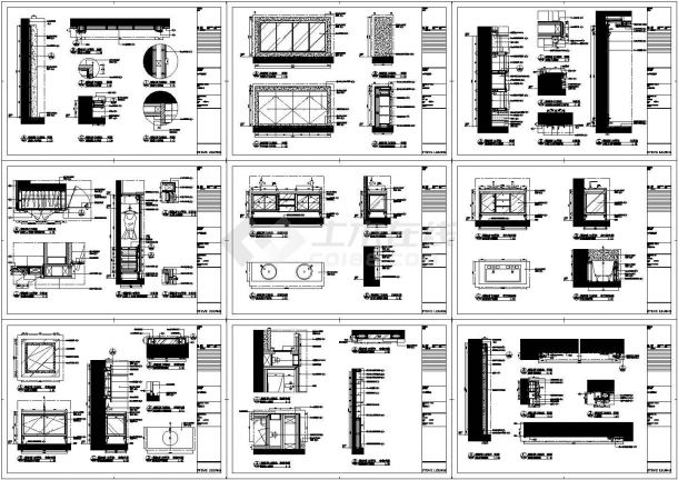 [杭州]现代四居样板房D3型装修设计施工图-图二