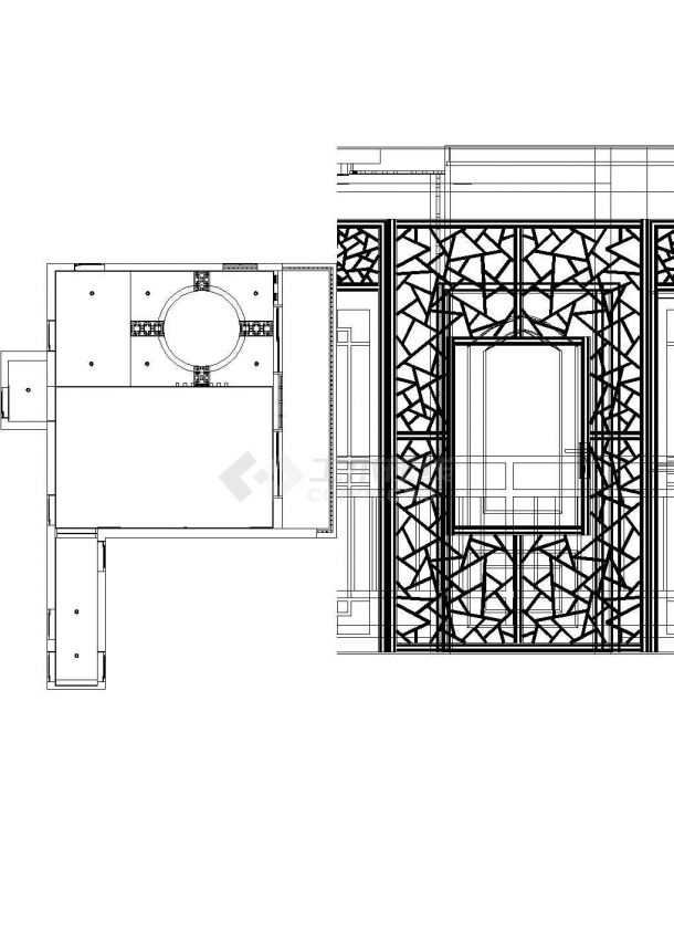 中式别墅装修施工设计cad图（含效果图，设计说明，平面布置图）-图一
