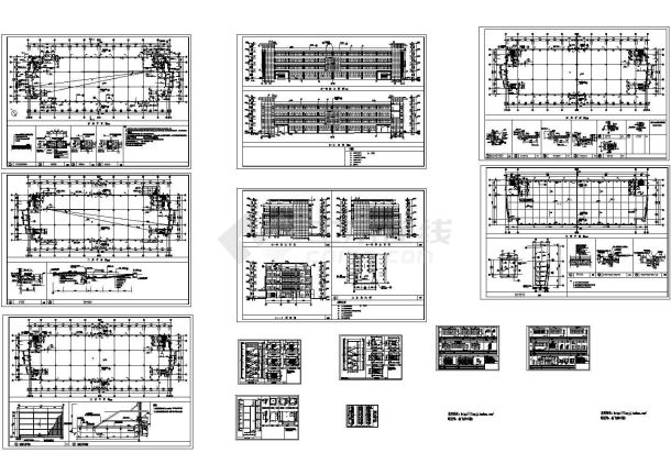 4层中标厂建筑施工设计图【平立剖 楼梯 门窗 节点墙身大样详图】-图一