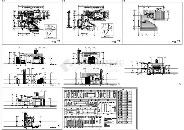 豪华别墅整套设计方案CAD图-图一
