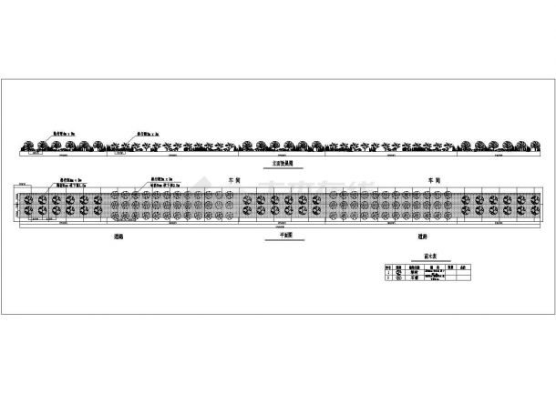 某工厂路及道旁绿地绿化CAD构造节点设计图-图一