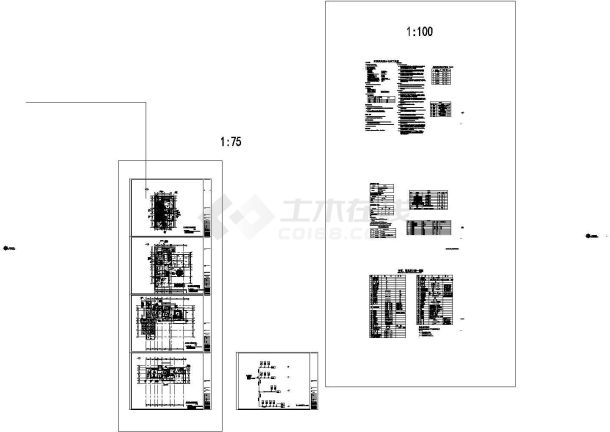 广东官宅双层别墅室内装饰设计CAD施工图-图二