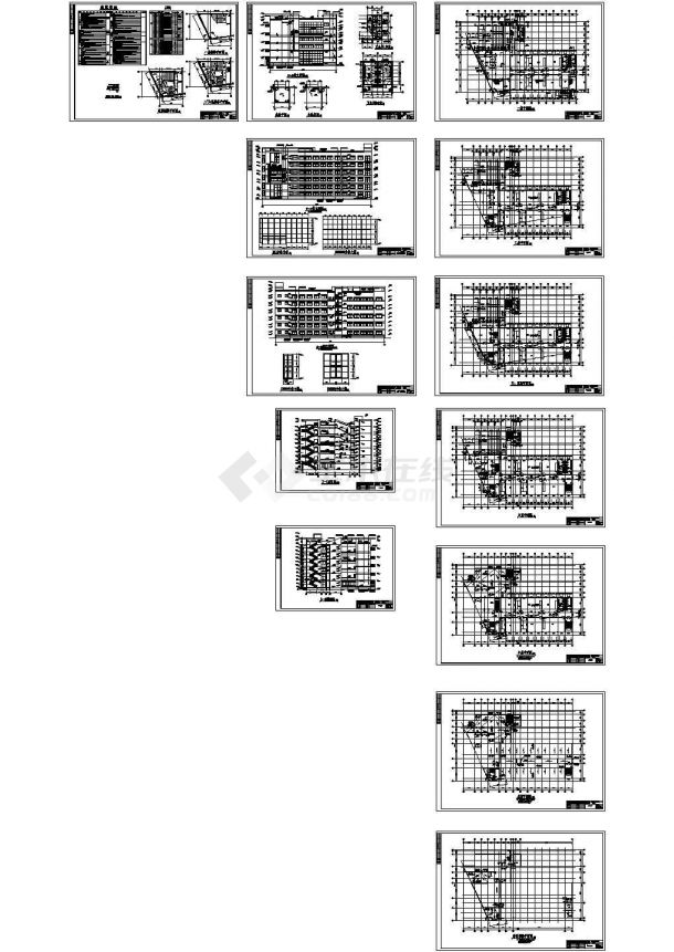 湘潭某学院六层教学楼建筑设计施工图-图二